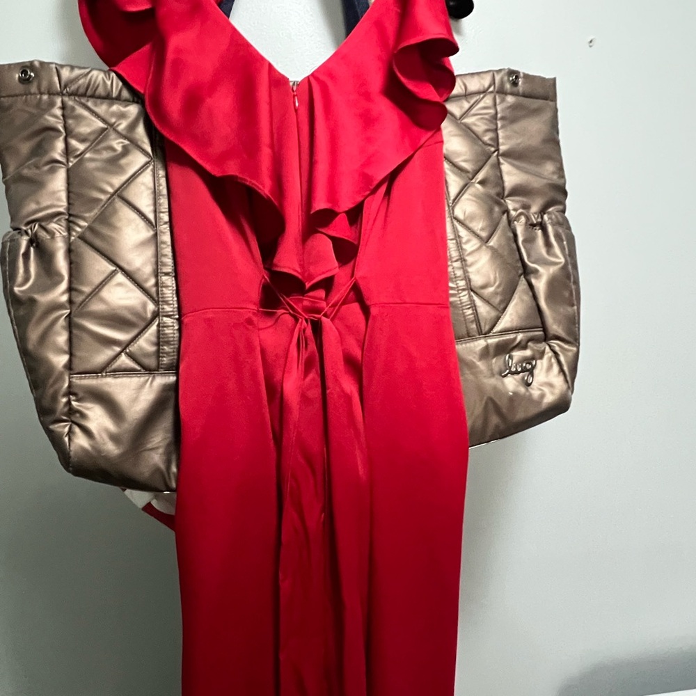 DKNY Red Ruffle Dress - Picture 3 of 4